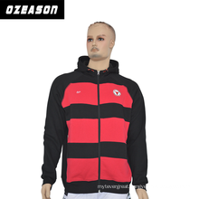 New Style Top Quality Hoodied Sweatshir, Black and Red Stripes Hoodie